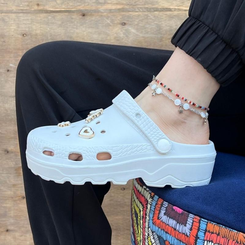 Crocs Tokalı Beyaz