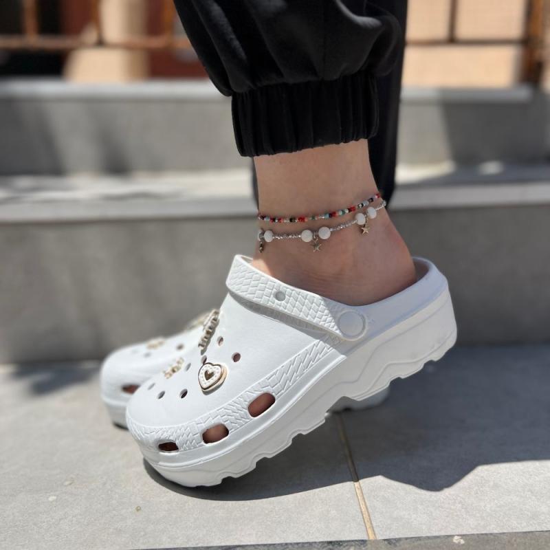 Crocs Tokalı Beyaz