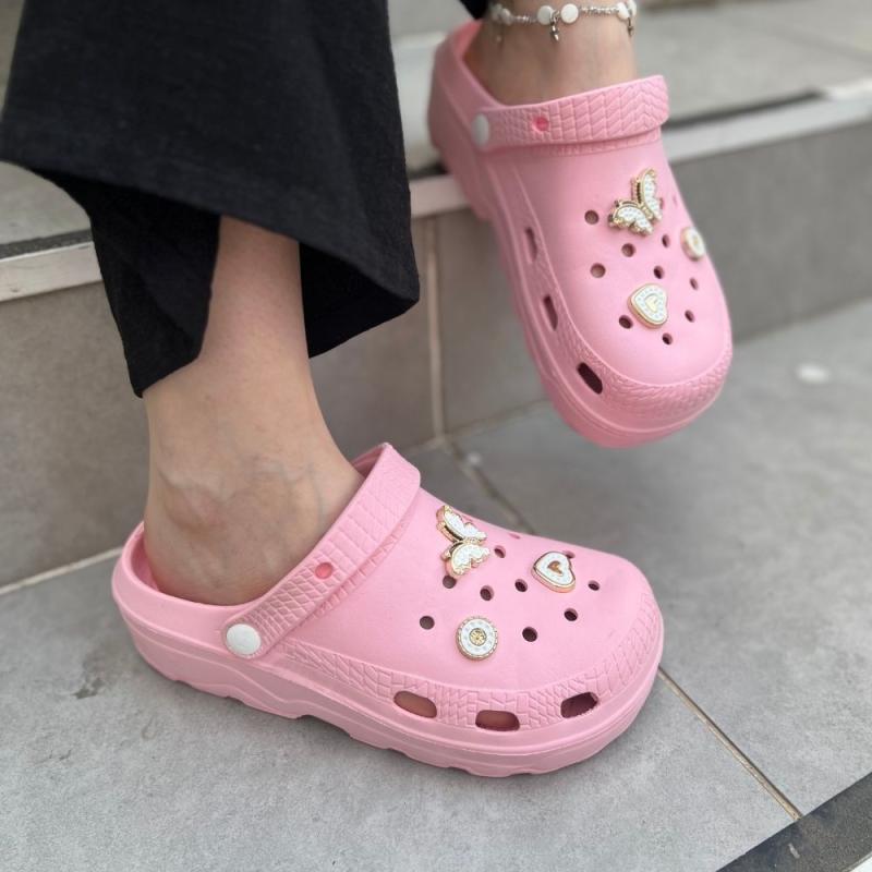 Crocs Tokalı Pembe