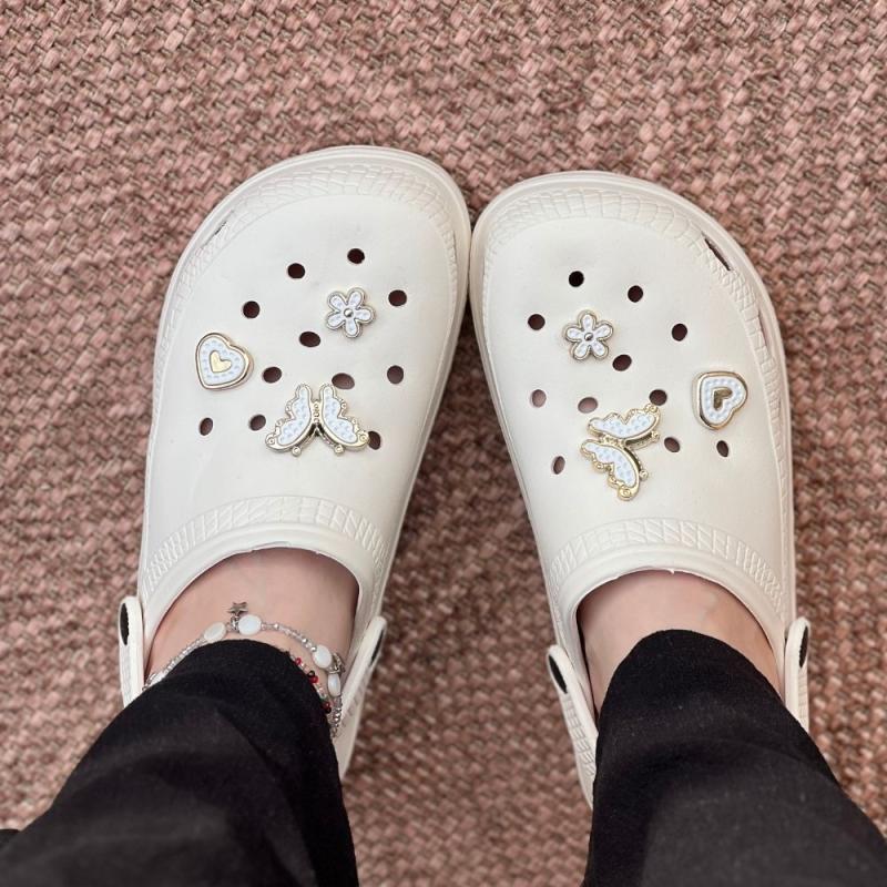 Crocs Tokalı Krem