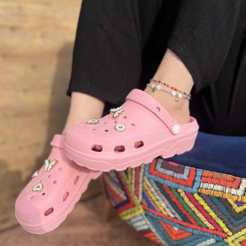 Crocs Tokalı Pembe