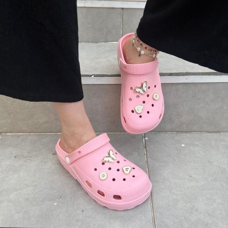 Crocs Tokalı Pembe