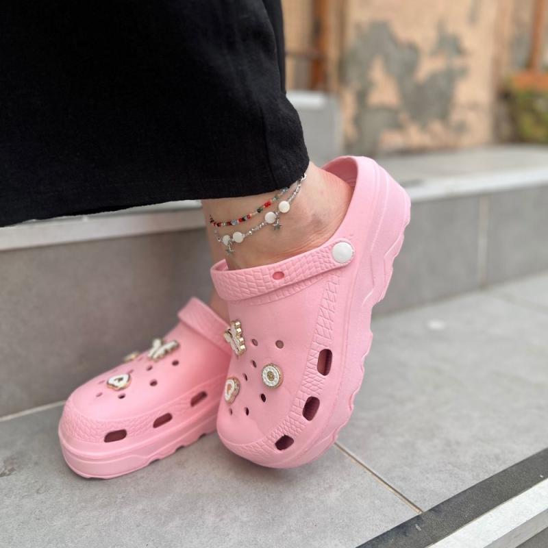 Crocs Tokalı Pembe